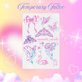 Tiara Swan & Butterflies Temporary Tattoo