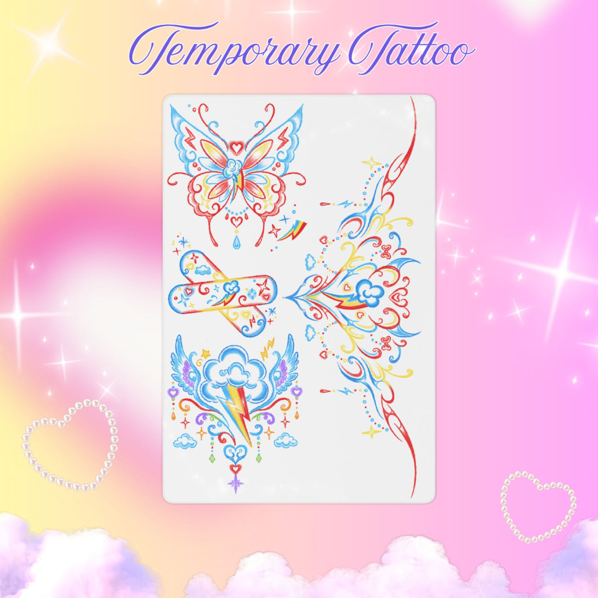 My Little Pony Rainbowdash Tattoo Sheet