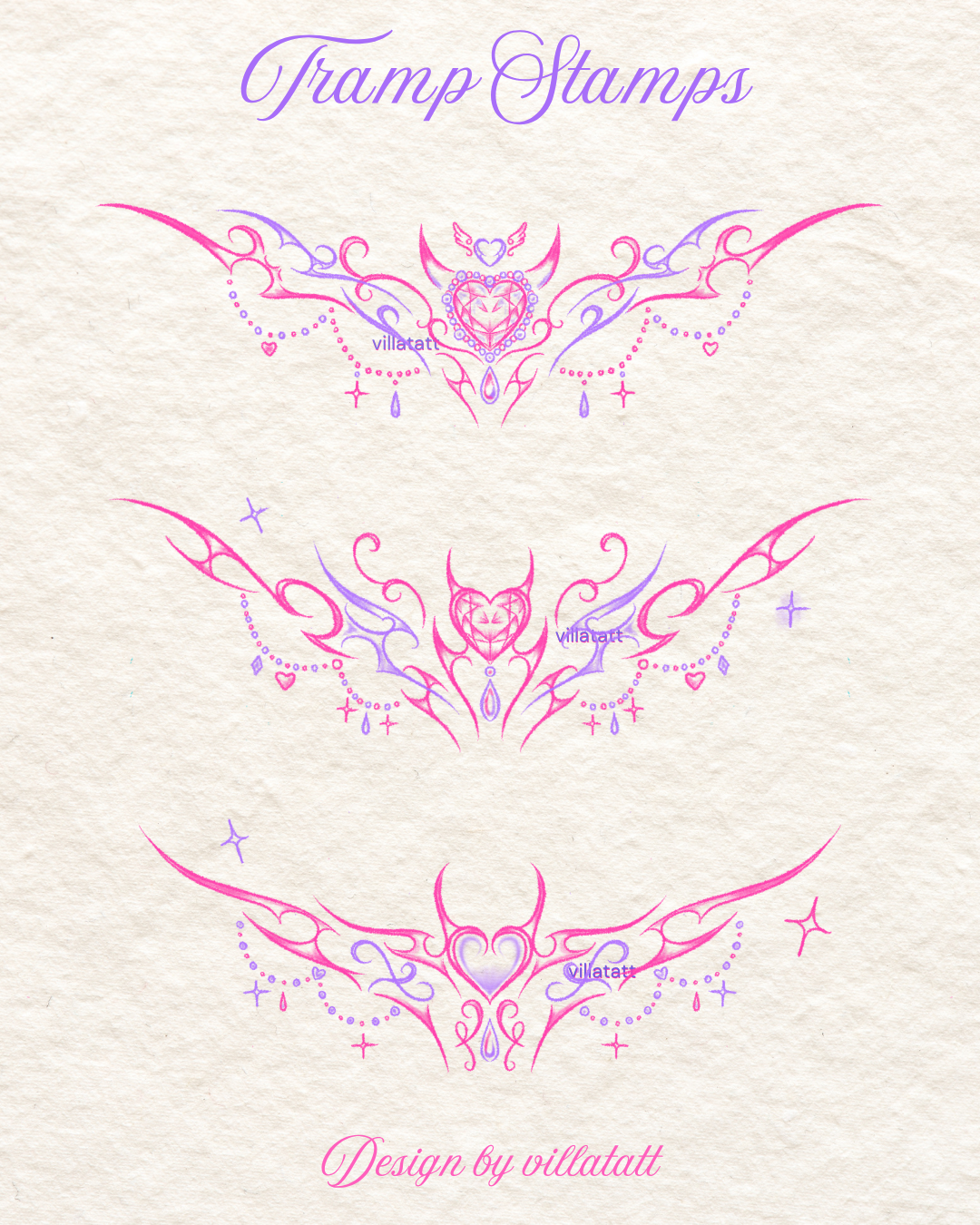 Devil Heart Tramp Stamps