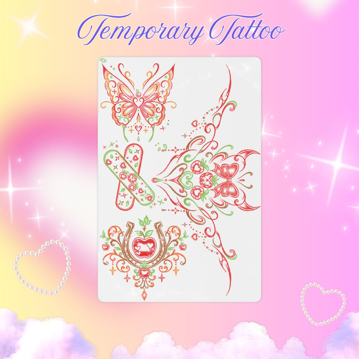 My Little Pony Apple Jack Tattoo Sheet