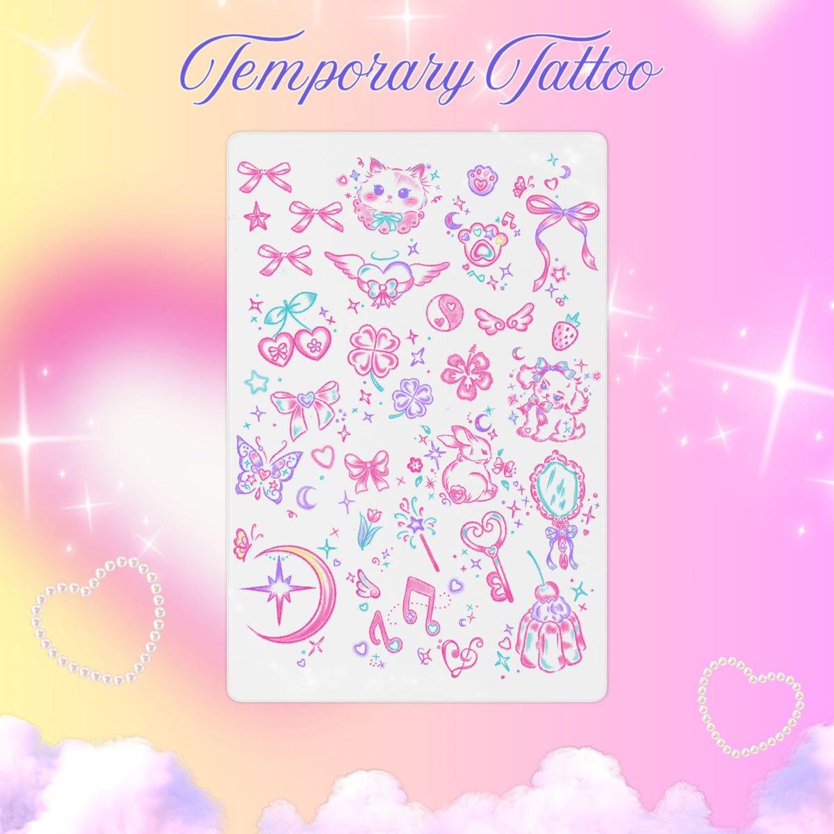 I'm Just A Girl-Random Cute ElementsTattoo Sheet