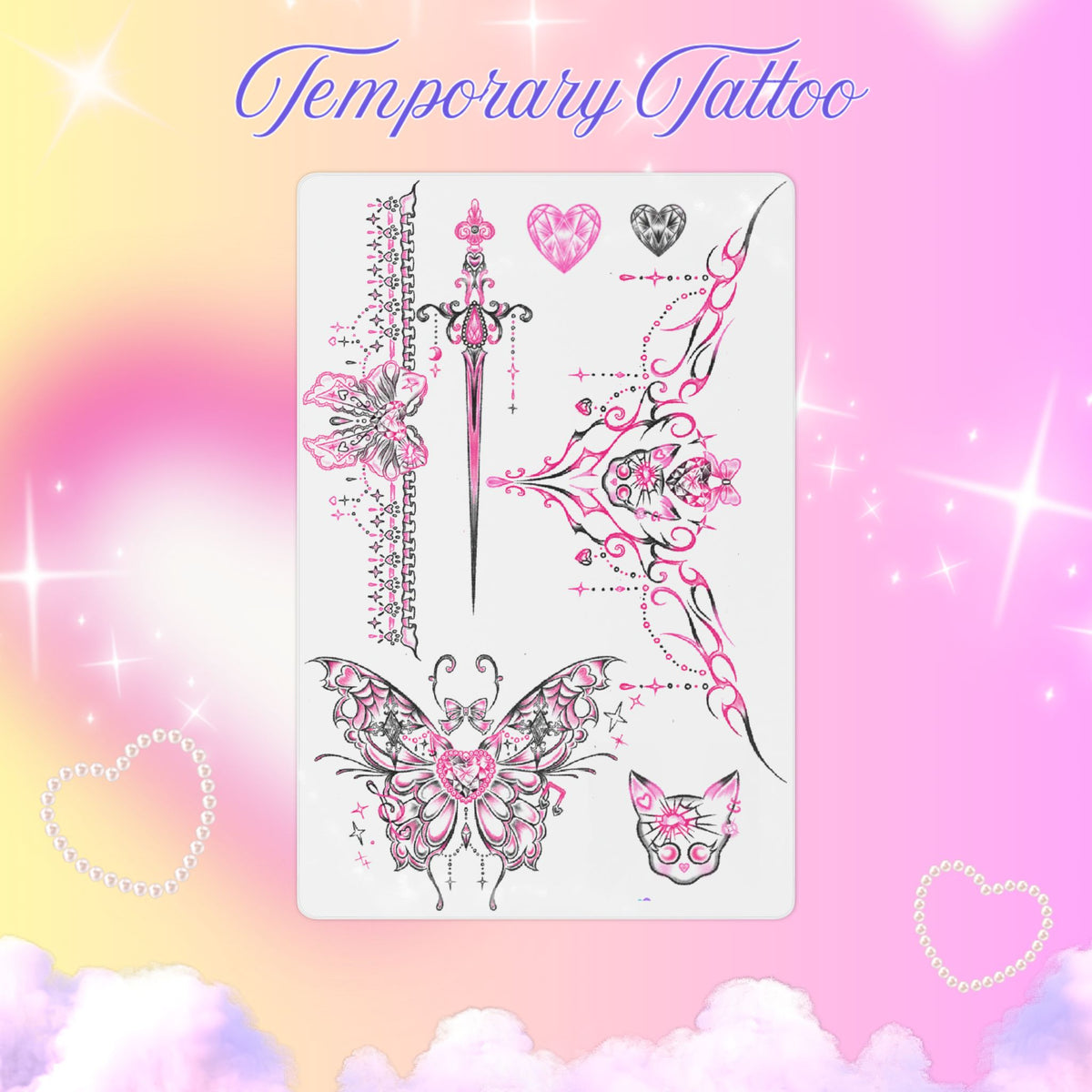 Monster High Catty Noir Tattoo Sheet