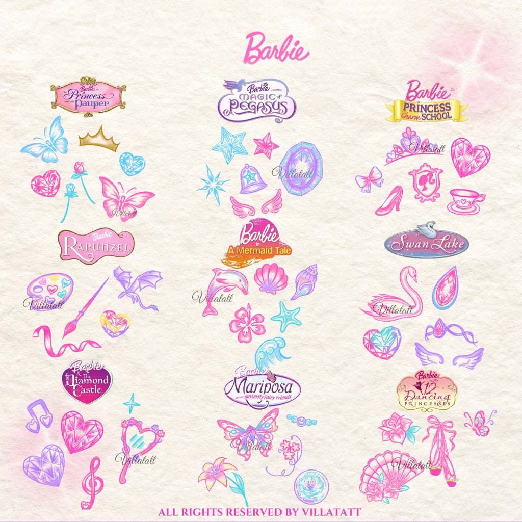 Barbie Movies-Inspired Temporary Tattoo