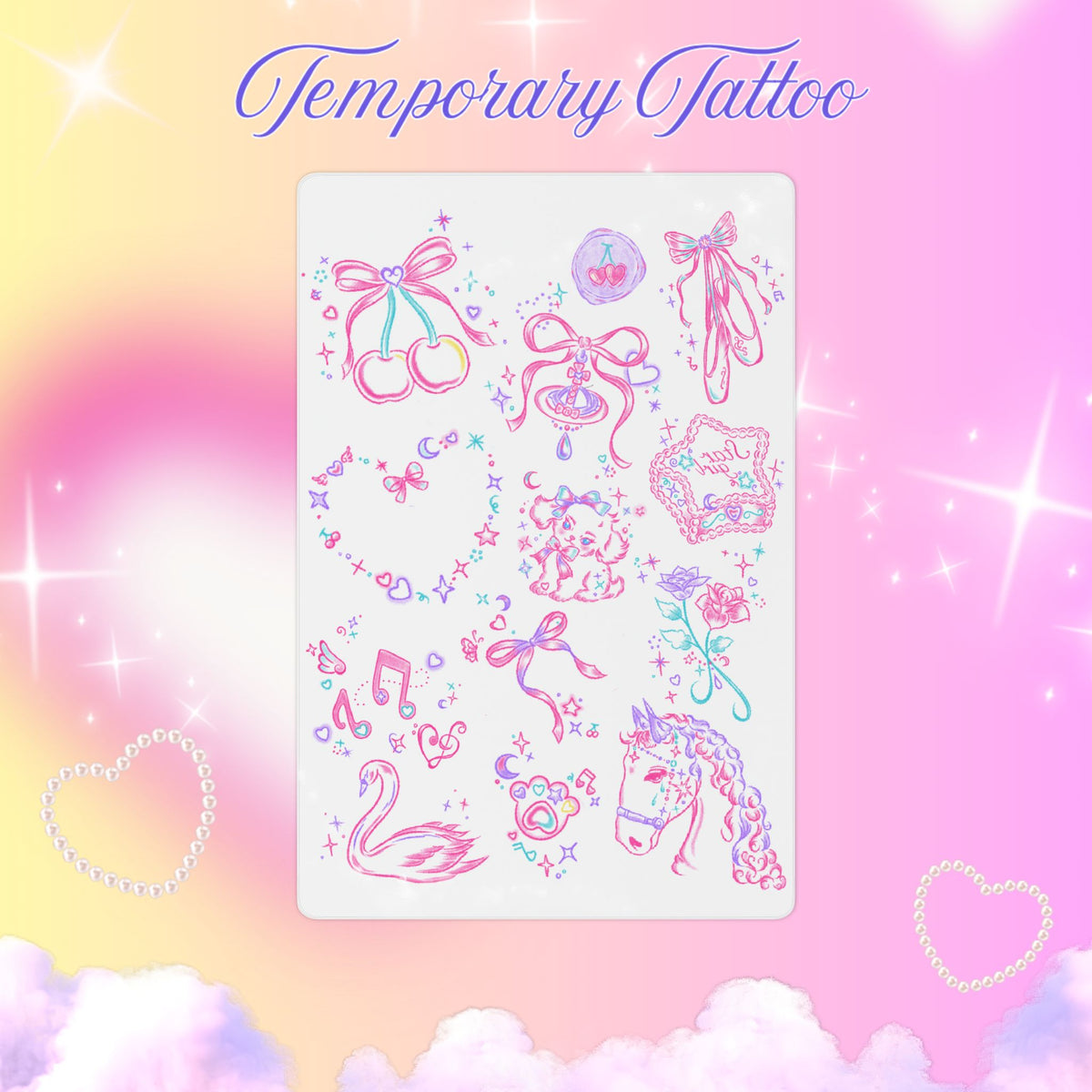 Coquette Girl Era Tattoo Sheet