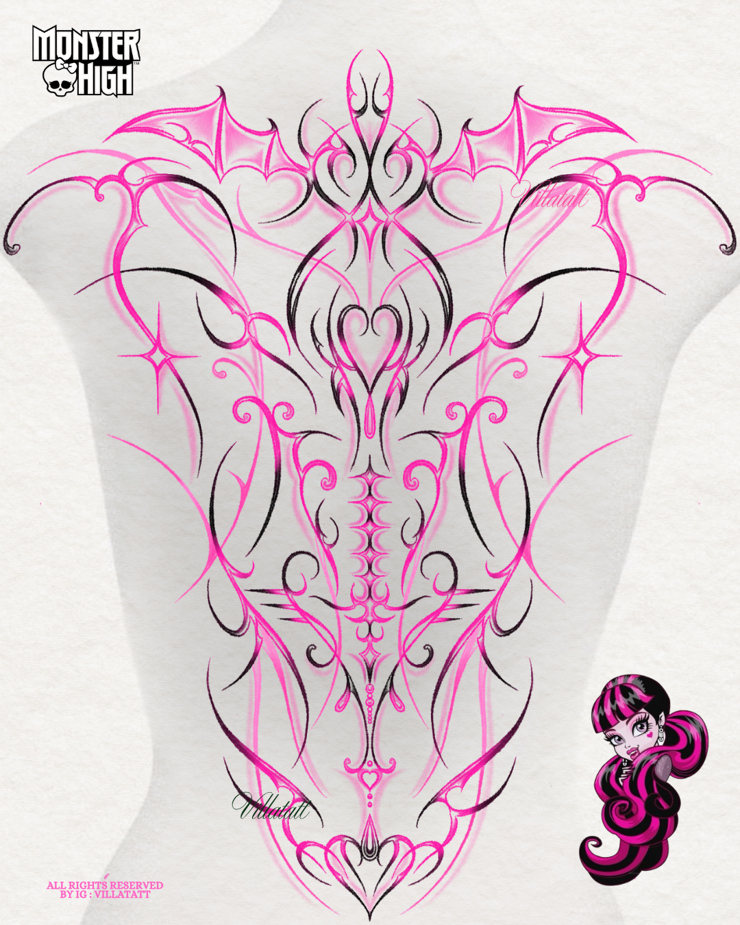 Full Back Tribal Draculaura