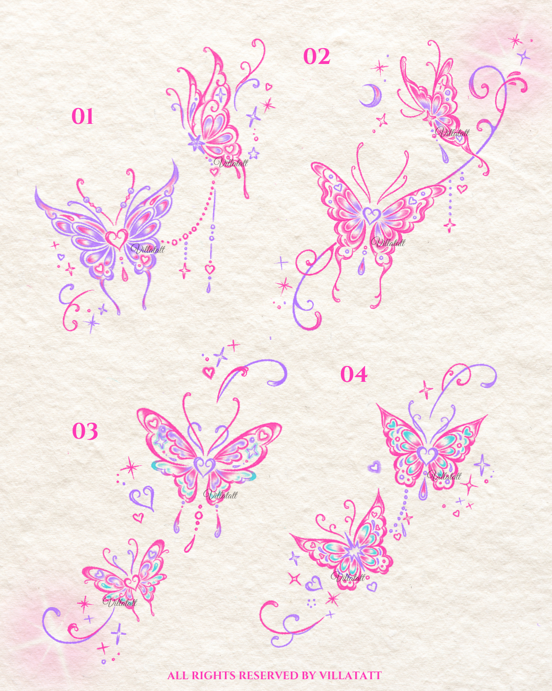 Flowing Couple Butterflies