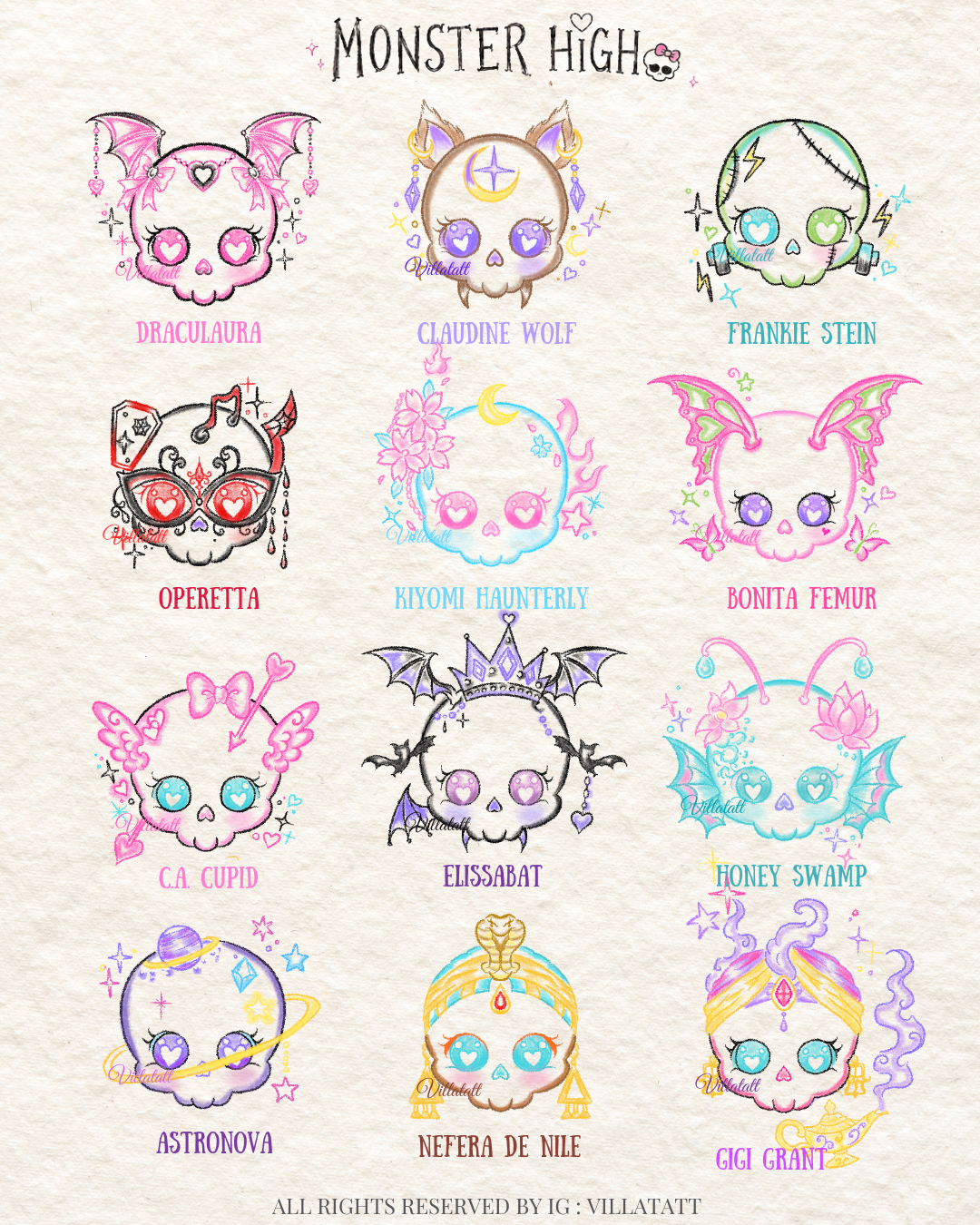 Monster High Skull 1/2