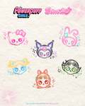 Spooky Skull Powerpuff girls & Sanrio